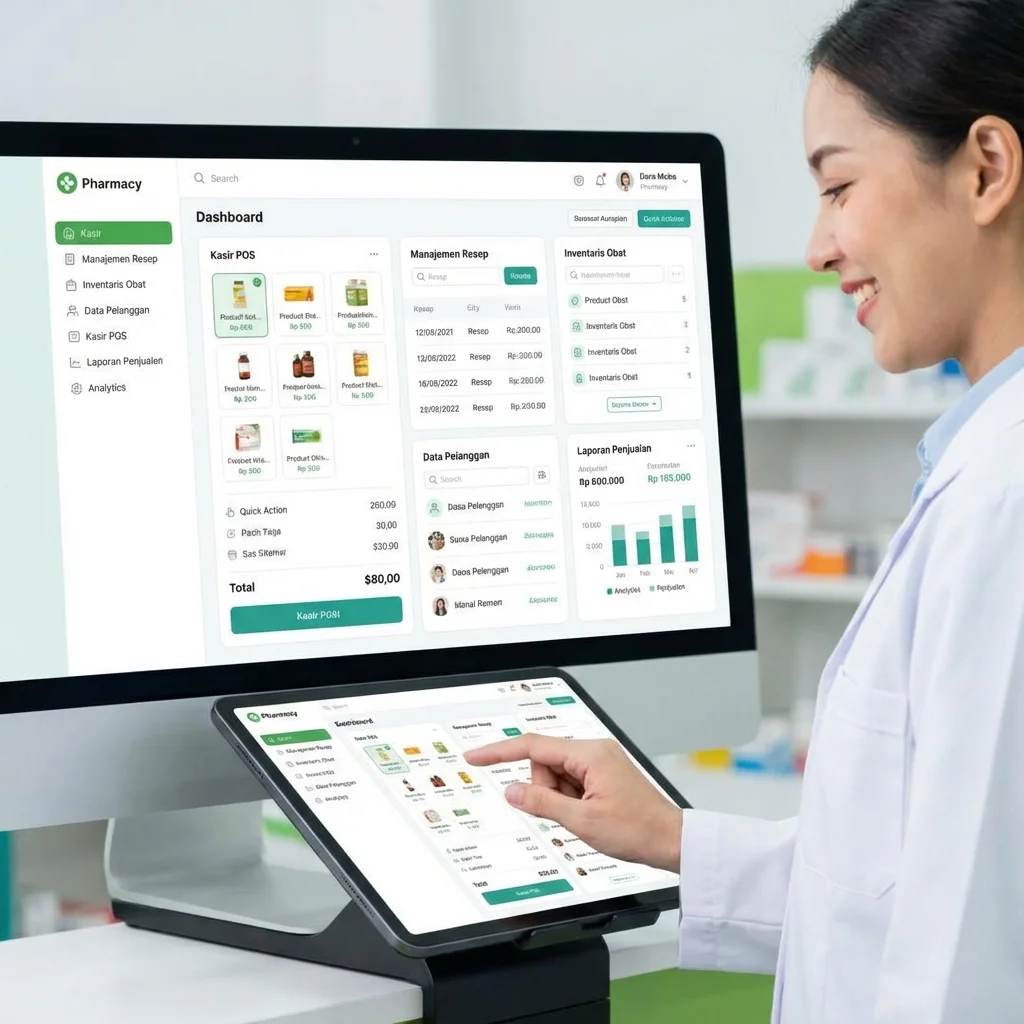 Aplikasi apotek modern dengan point of sale dan manajemen resep